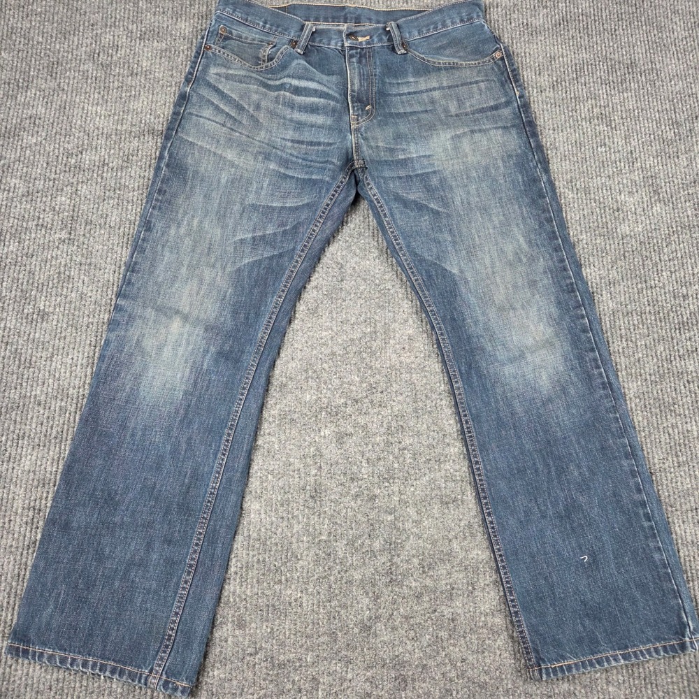 Levis 514 Mens Straight Fit Jeans‎ Medium Wash Blue Denim W34 L30 0413